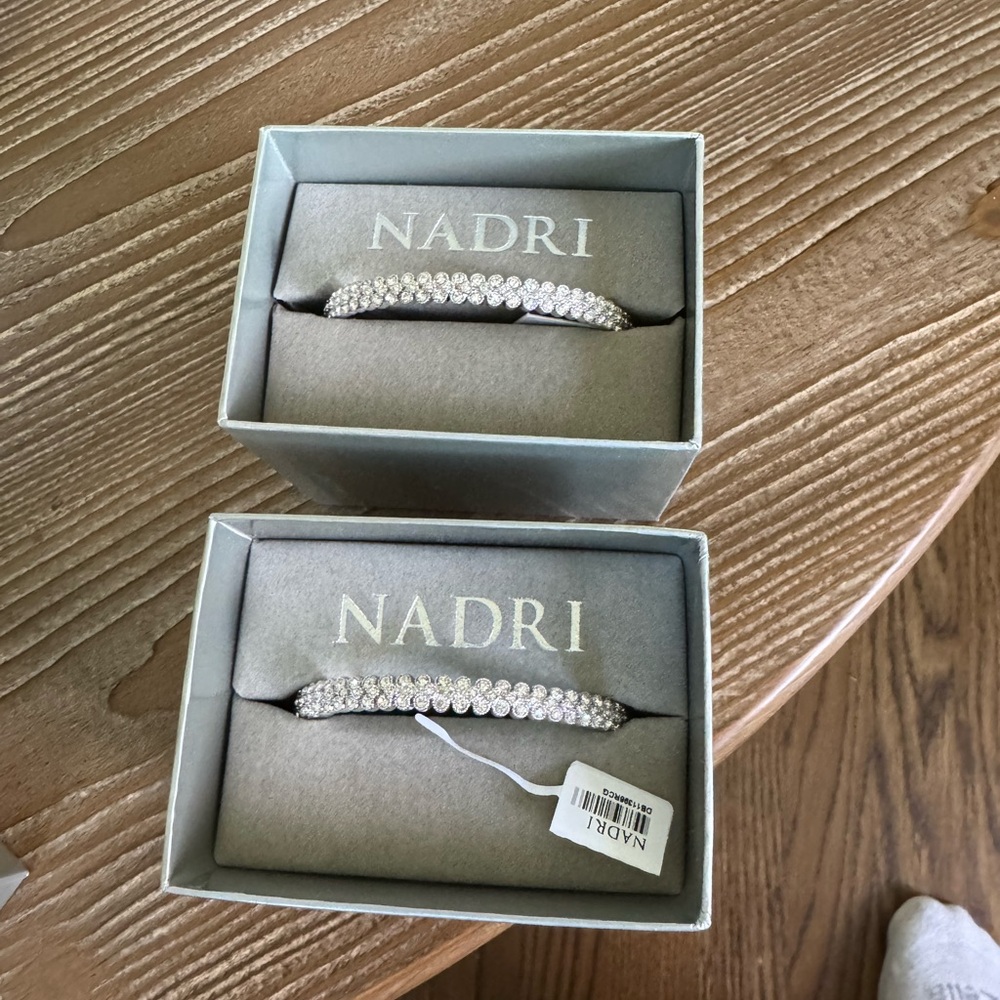 Nadri Silver Crystal Embellished Bracelets